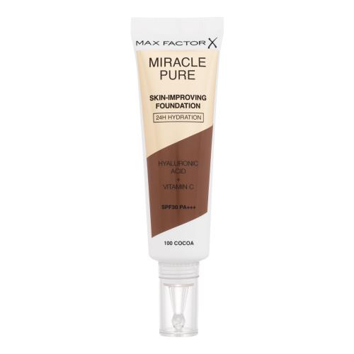 Max Factor Miracle Pure Skin dlhotrvajúci make-up SPF 30 odtieň 100 Cocoa 30 ml