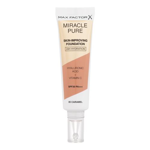 Max Factor Miracle Pure Skin dlhotrvajúci make-up SPF 30 odtieň 85 Caramel 30 ml