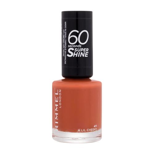 Rimmel London 60 Seconds Super Shine 8 ml lak na nechty pre ženy 411 A Lil Cheeky