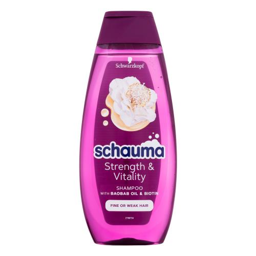 Schwarzkopf Schauma Strength & Vitality Shampoo 400 ml šampón pre ženy na jemné vlasy; na oslabené vlasy