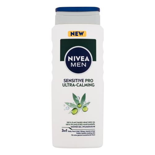 NIVEA MEN Sensitive Pro Ultra Calming sprchový gél na tvár, telo a vlasy 500 ml