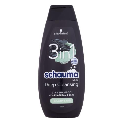 Schwarzkopf Schauma Men Deep Cleansing 3in1 400 ml šampón pre mužov na normálne vlasy