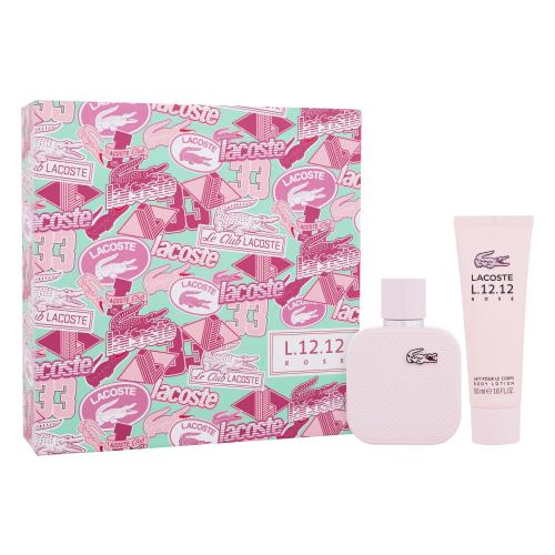 Lacoste Eau de Lacoste L.12.12 Rose SET2 darčeková kazeta parfumovaná voda 50 ml + telové mlieko 50 ml pre ženy