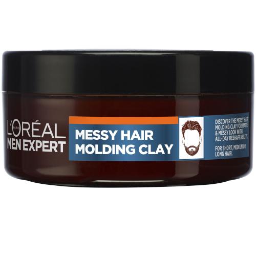 L'Oréal Paris Men Expert Barber Club Messy Hair Molding Clay 75 ml krém na vlasy pre mužov