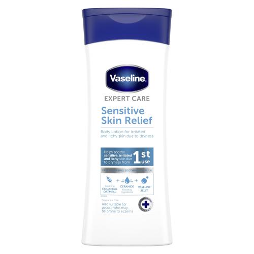 Vaseline Intensive Care Sensitive Skin Relief 400 ml hypoalergénne telové mlieko na citlivú a suchú pokožku unisex
