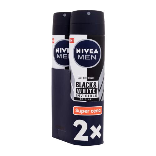 Nivea Men Invisible For Black & White Original antiperspirant anti-perspirant 2 x 150 ml pre mužov deospray