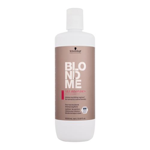 Šampón pre normálne a silné blond vlasy BLONDME All Blonde s (Rich Shampoo) 1000 ml
