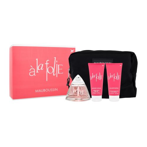 Mauboussin Mauboussin à la Folie darčeková kazeta parfumovaná voda 100 ml + sprchovací gél 100 ml + telové mlieko 100 ml + kozmetická taštička