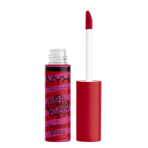 NYX Professional Makeup Butter Gloss Candy Swirl lesk na pery odtieň 04 Candy Apple 8 ml