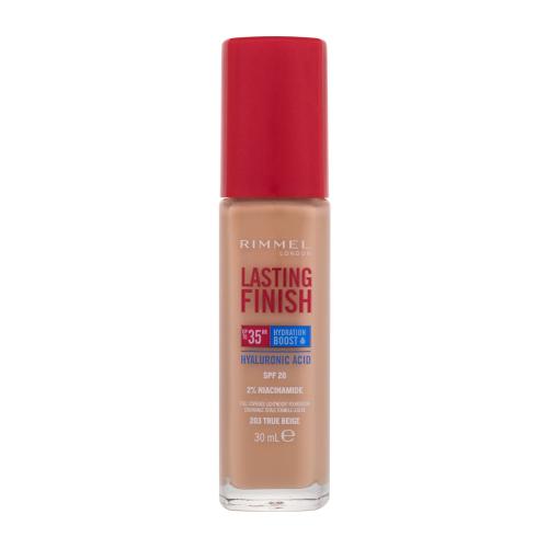 Rimmel Lasting Finish 35H Hydration Boost hydratačný make-up SPF 20 odtieň 203 True Beige 30 ml