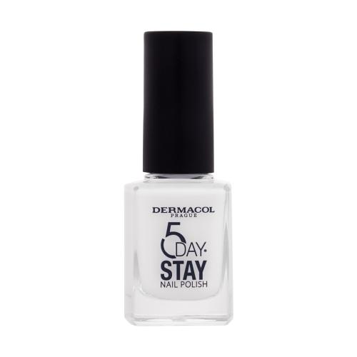 Dermacol 5 Day Stay dlhotrvajúci lak na nechty odtieň 56 Artic White 11 ml