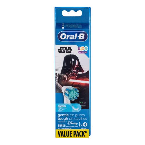 Oral B Vitality D100 Kids StarWars náhradné hlavice na zubnú kefku extra soft 4 ks