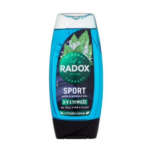 Radox Sport Mint And Sea Salt 3-in-1 Shower Gel 225 ml sprchovací gél pre mužov