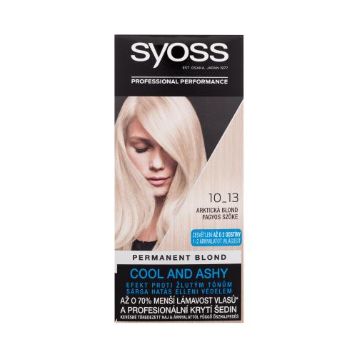 Syoss Permanent Coloration Permanent Blond 50 ml farba na vlasy pre ženy poškodená krabička 10-13 Arctic Blond na farbené vlasy; na blond vlasy