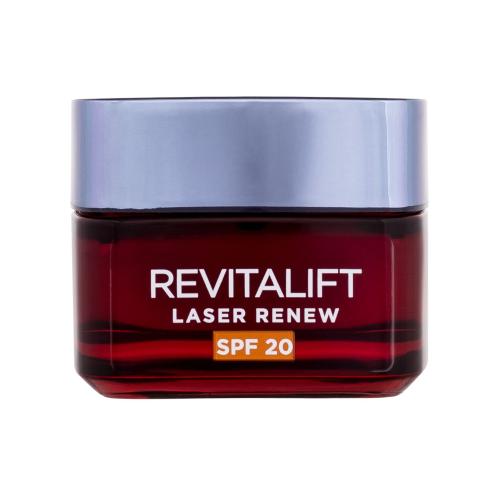 L'Oréal Paris Revitalift Laser Renew SPF20 50 ml denný pleťový krém pre ženy na veľmi suchú pleť; proti vráskam; spevnenie a lifting pleti