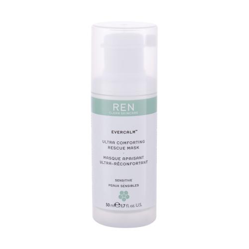REN Clean Skincare Evercalm Ultra Comforting Rescue 50 ml pleťová maska poškodená krabička na veľmi suchú pleť; na dehydratovanu pleť