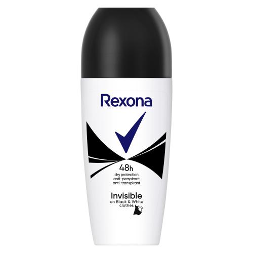 Rexona Invisible Black and White dezodorant roll-on proti bielym a žltým škvrnám 50 ml