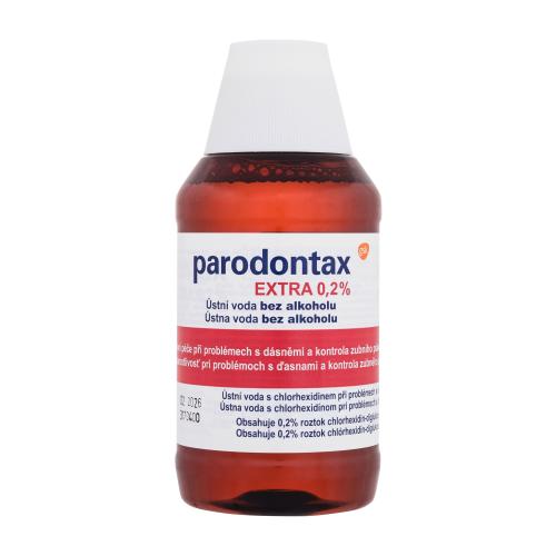 Parodontax Extra 0,2% ústna voda proti zubnému povlaku a pre zdravé ďasná bez alkoholu 300 ml