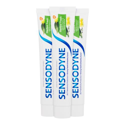 Sensodyne Herbal Fresh Trio zubná pasta s fluoridom 3x75 ml