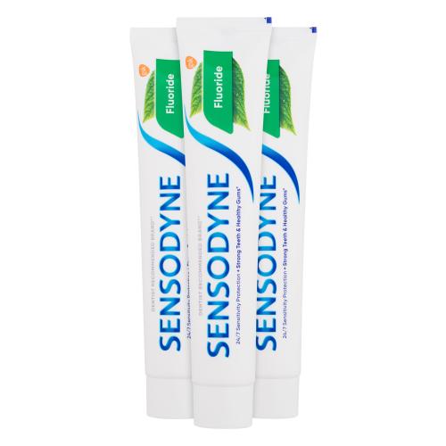 Sensodyne Fluoride Trio zubná pasta zubná pasta 3 x 75 ml unisex