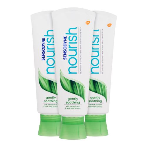 Sensodyne Nourish Gently Soothing bioaktívna zubná pasta s fluoridom 3x75