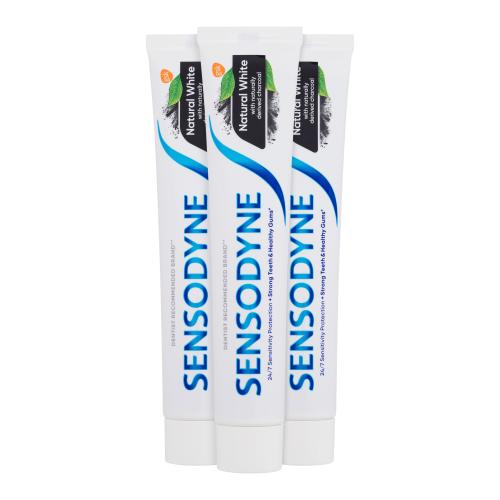 Sensodyne Natural White prírodná zubná pasta s fluoridom 3x75