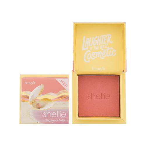 Benefit Shellie WANDERful World Mini púdrová lícenka odtieň Warm-seashell pink 2,5 g