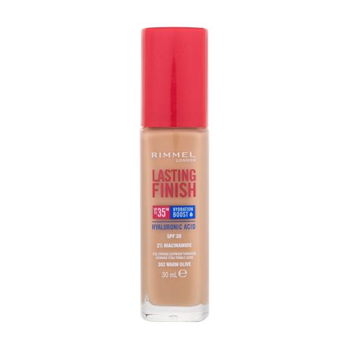 Rimmel Lasting Finish 35H Hydration Boost hydratačný make-up SPF 20 odtieň 302 Warm Olive 30 ml
