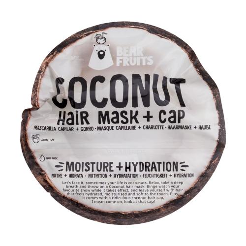 Bear Fruits Coconut Hair Mask + Cap maska na vlasy maska na vlasy Coconut Hair Mask 20 ml + čapica na vlasy pre ženy na šedivé vlasy