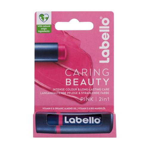 Labello Caring Beauty 4,8 g balzam na pery pre ženy Pink