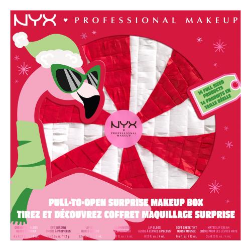 NYX Professional Makeup Fa La La L.A. Land Pull-To-Open Surprise Makeup Box darčeková kazeta balíček s prekvapením pre ženy