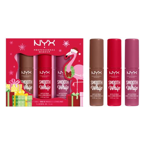 NYX Professional Makeup Fa La La L.A. Land Smooth Whip Matte Lip Cream Trio darčeková kazeta rúž Smooth Whip Matte Lip Cream 3 x 4 ml pre ženy
