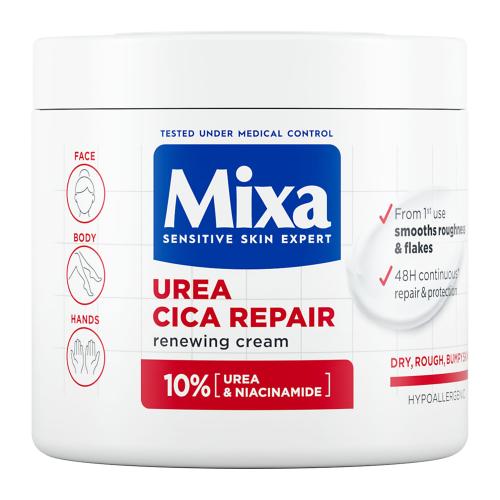 Mixa Urea Cica Repair+ Renewing Cream 400 ml regeneračný telový krém na suchú a drsnú pokožku unisex
