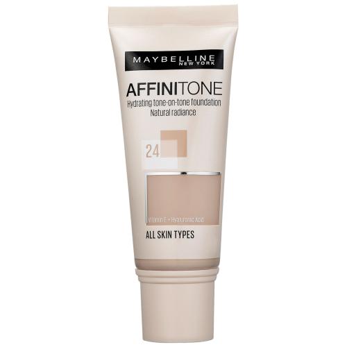 Maybelline Affinitone 30 ml make-up pre ženy 24 Golden Beige na veľmi suchú pleť; na dehydratovanu pleť