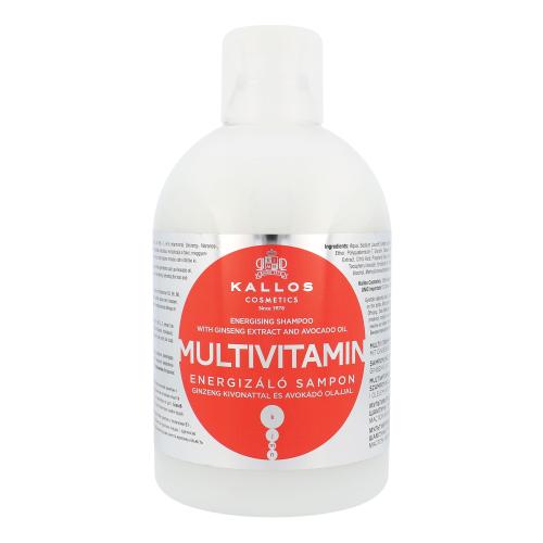 Kallos Cosmetics Multivitamin 1000 ml šampón pre ženy na poškodené vlasy; na šedivé vlasy