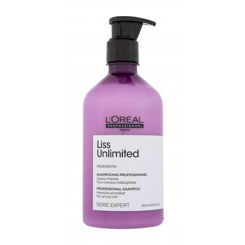 L'Oréal Professionnel Liss Unlimited Professional Shampoo 500 ml šampón pre ženy na nepoddajné vlasy