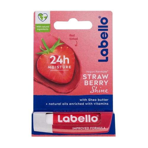 Labello Strawberry Shine 24h Moisture Lip Balm 4,8 g balzam na pery pre ženy