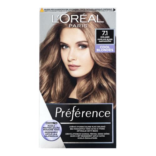 L’Oréal Paris Préférence farba na vlasy odtieň 7.1 Ashy Blond 1 ks