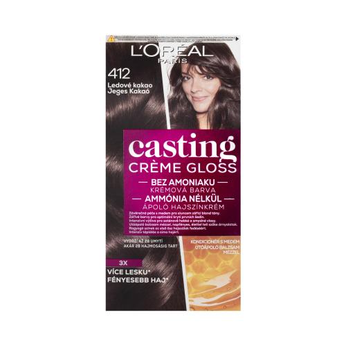 L'Oréal Paris Casting Creme Gloss 48 ml farba na vlasy pre ženy 412 Iced Cocoa