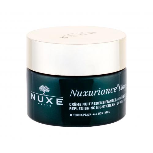 NUXE Nuxuriance Ultra Replenishing Cream 50 ml nočný pleťový krém pre ženy poškodená krabička na veľmi suchú pleť; proti vráskam; na rozjasnenie pleti