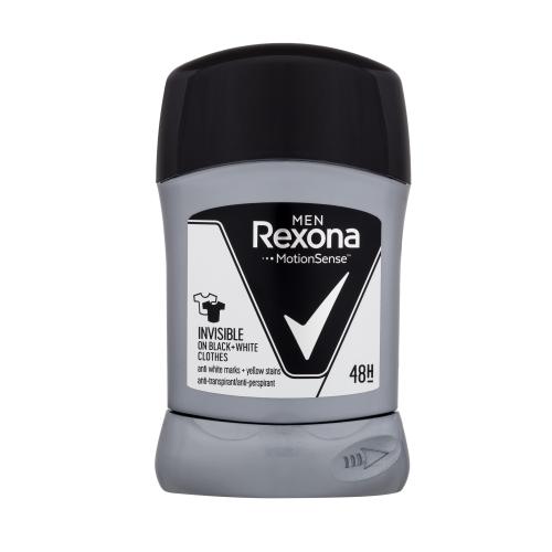 Rexona Invisible on Black + White Clothes Antiperspirant tuhý antiperspitant 48 H 50 ml