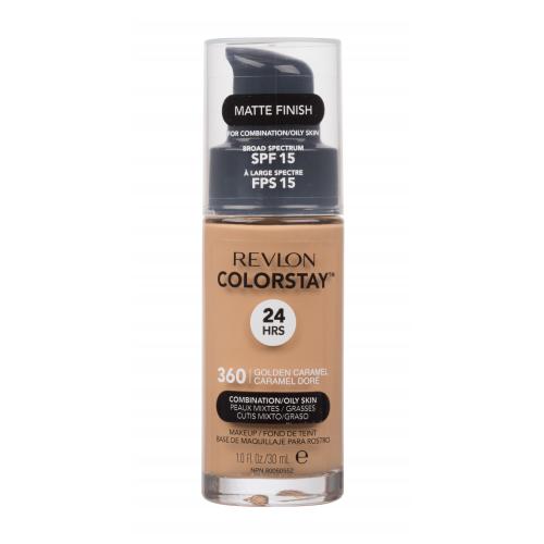 Revlon Colorstay Combination Oily Skin SPF15 30 ml make-up W 360 Golden Caramel na všetky typy pleti; na mastnú pleť; na problematickú pleť s akné