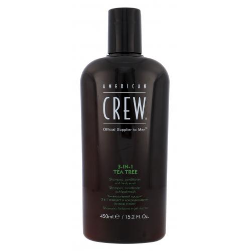 American Crew 3-IN-1 Tea Tree 450 ml šampón, kondicinér a sprchový gél v jednom pre mužov
