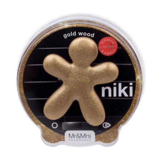 Mr&Mrs Fragrance Niki Gold Wood 1 ks vôňa do auta unisex