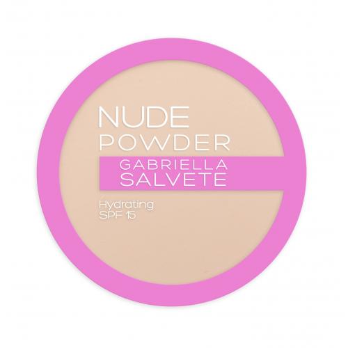 Gabriella Salvete Fixing Powder Hydrating jemný kompaktný púder SPF 15 odtieň 01 Pure Nude 8 g