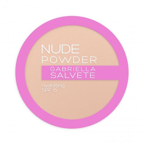 Gabriella Salvete Fixing Powder Hydrating jemný kompaktný púder SPF 15 odtieň 02 Light Nude 8 g