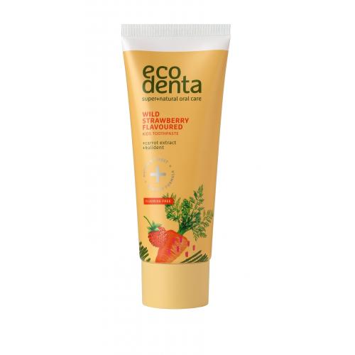 Ecodenta Green Wild Strawberry Flavoured zubná pasta pre deti bez fluóru 75 ml