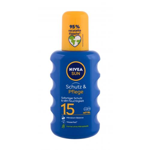 NIVEA SUN Protect & Moisture sprej na opaľovanie SPF 15 200 ml