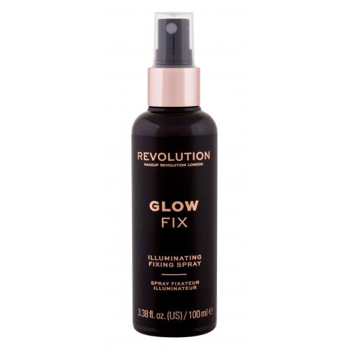Makeup Revolution London Glow Fix Illuminating Fixing Spray 100 ml fixátor make-upu pre ženy
