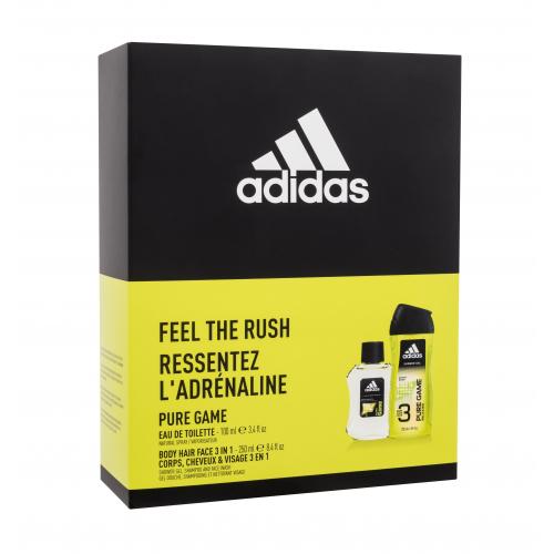 Adidas Pure Game darčeková kazeta pre mužov toaletná voda 100 ml + sprchovací gél 250 ml
